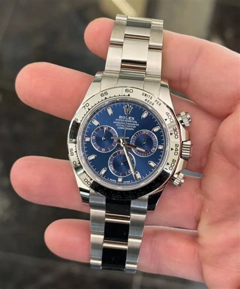 Rolex Daytona oro bianco NUOVO 2023 quadrante blu full set 